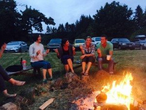 campfire at 2015 Yoga Calm Summer Intensive