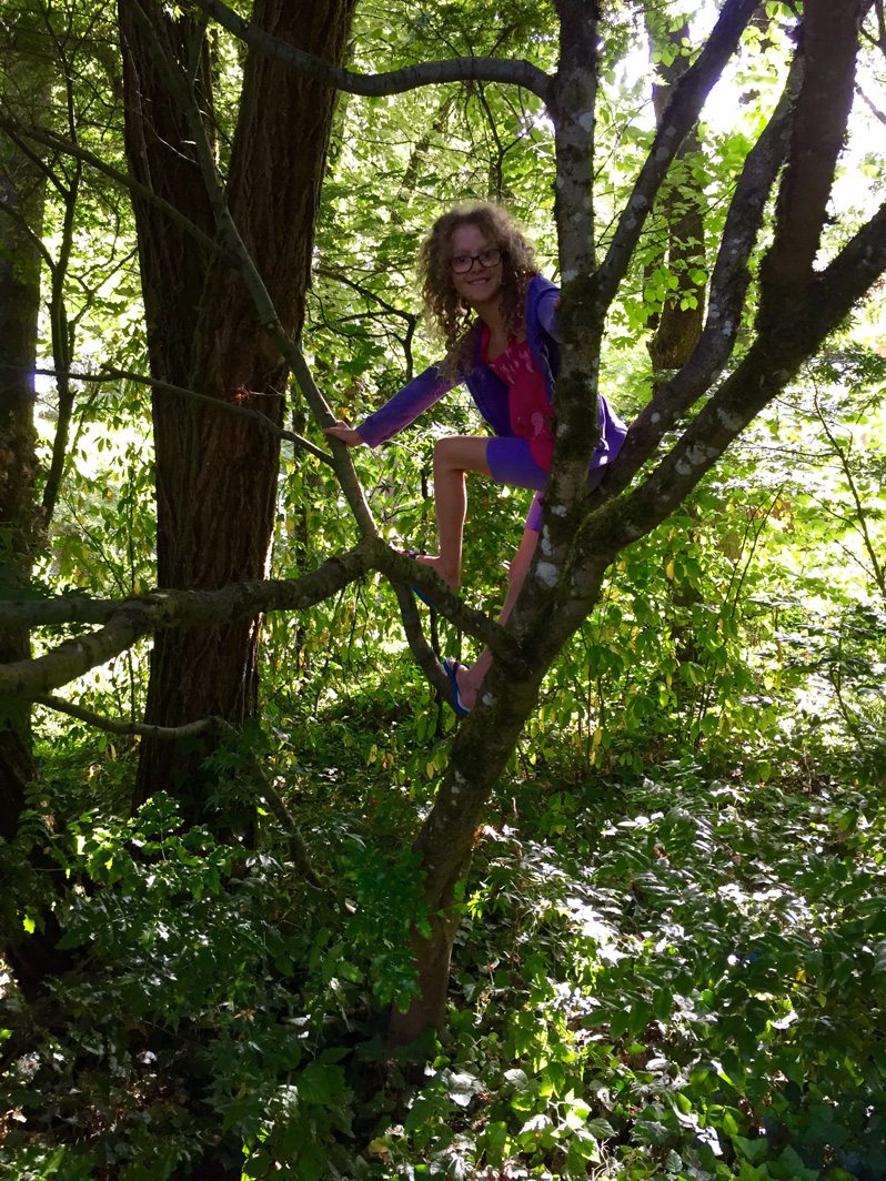 kid climbing tree
