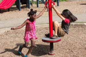 girls at playground