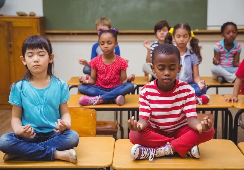 kids practicing mindfulness